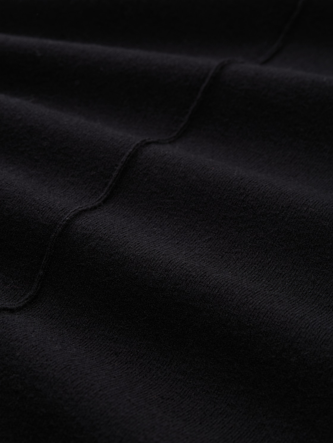 Strickkleid mit Stehkragen - deep black - Material-Ansicht