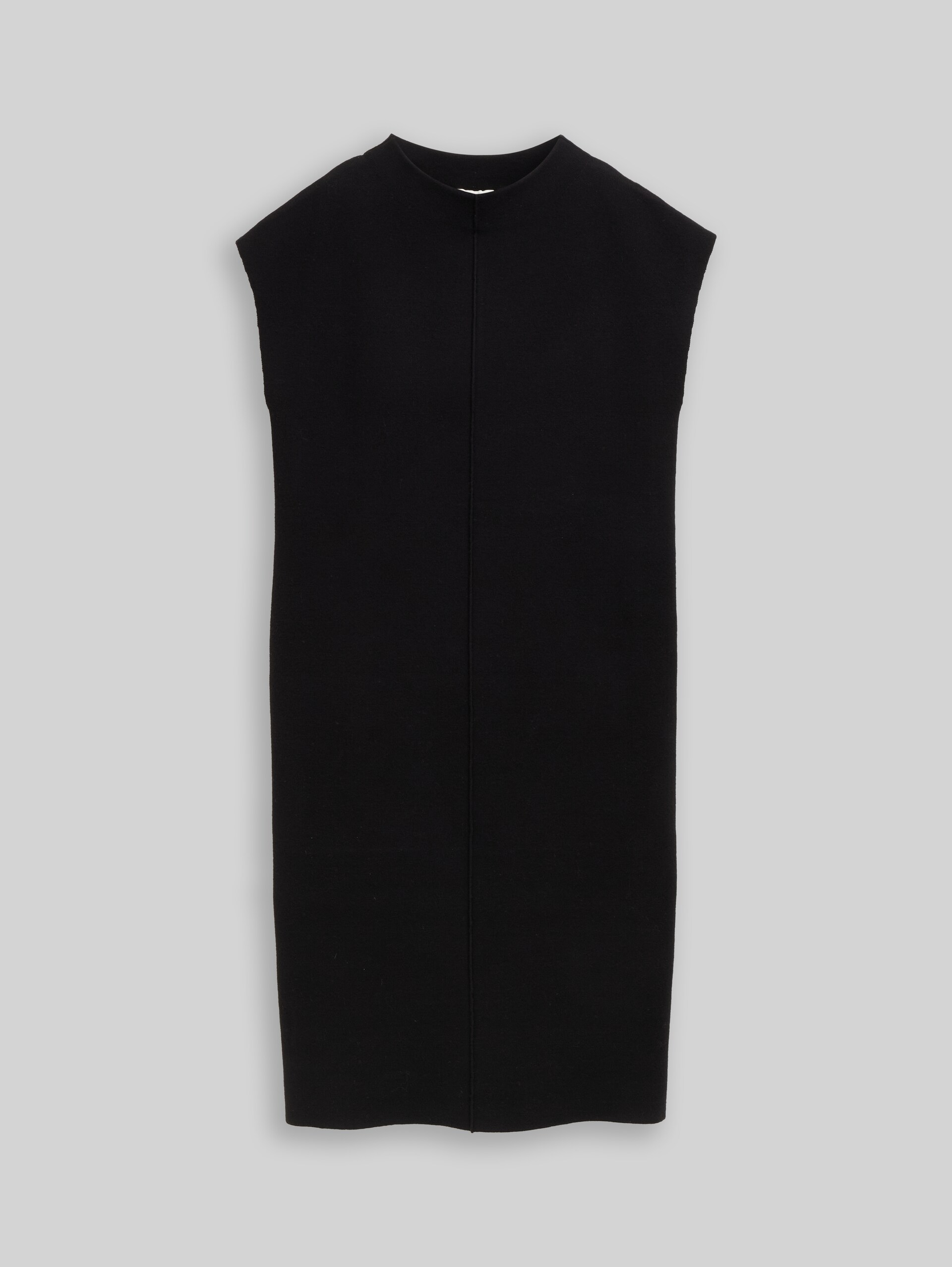 Strickkleid mit Stehkragen - deep black - Vorder-Produkt-Ansicht