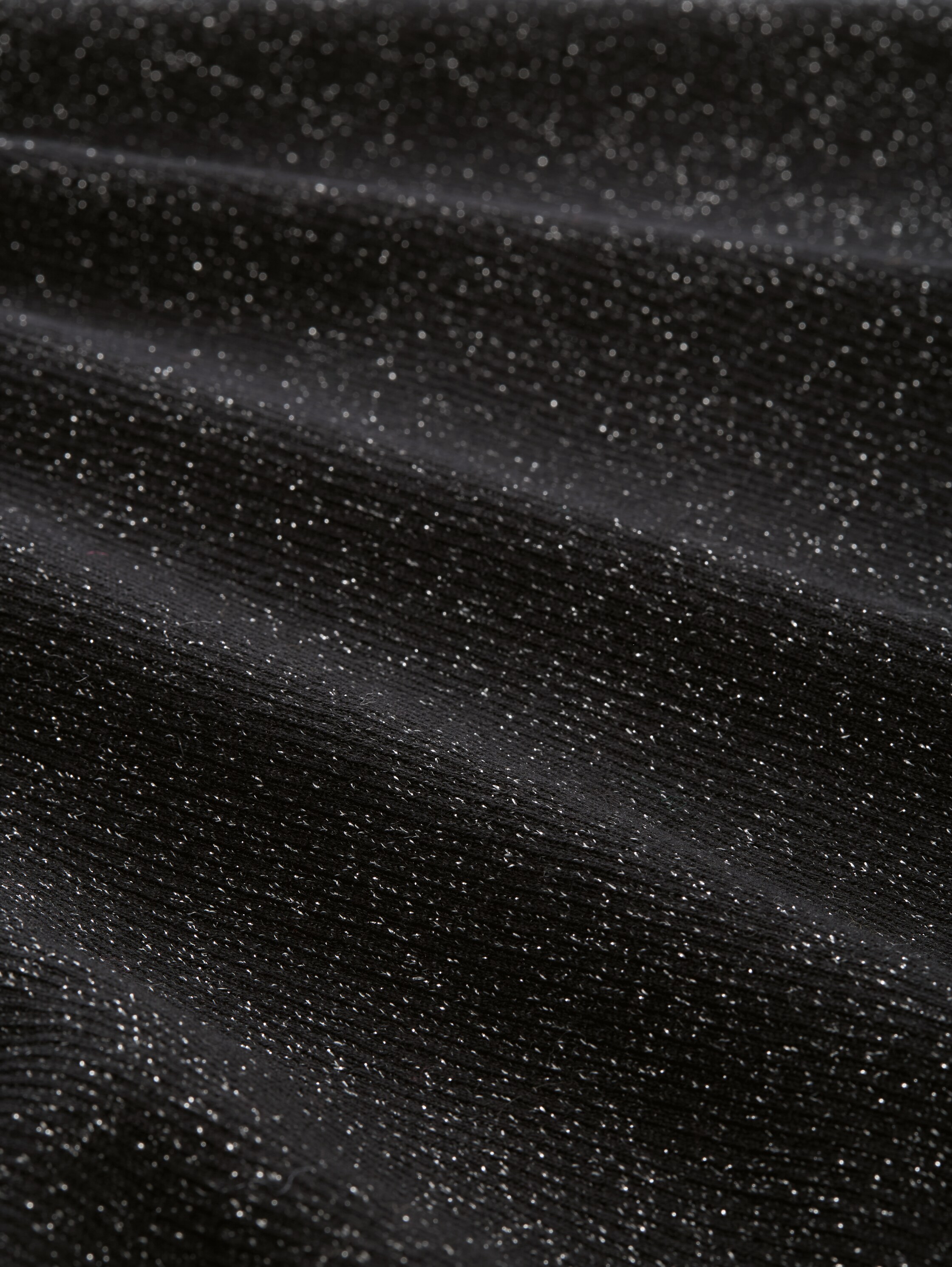 Losvallende gebreide trui met glittereffect - deep_black_1 - 