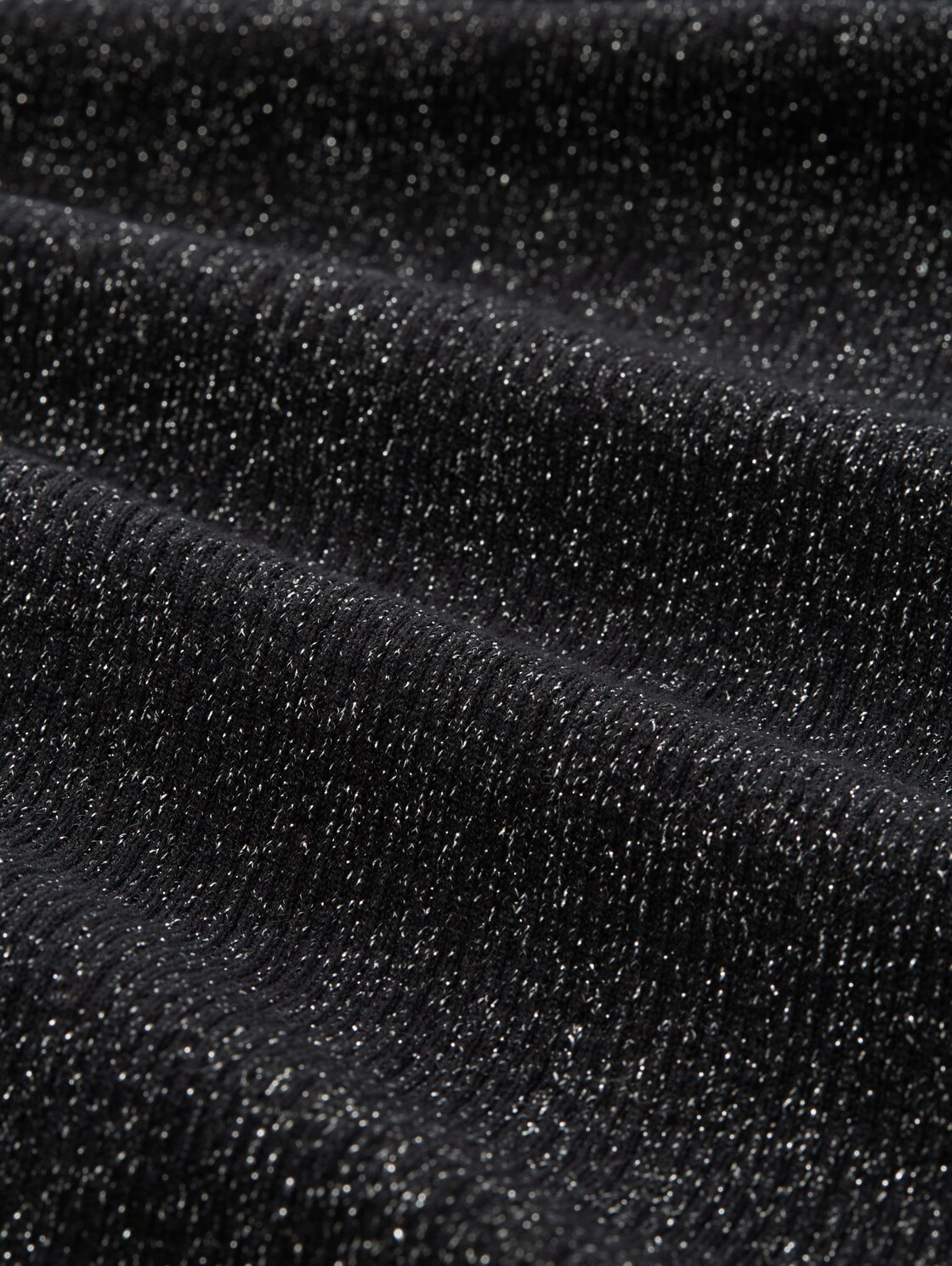 Cropped Cardigan mit Glitzer-Effekt - deep black - Material-Ansicht