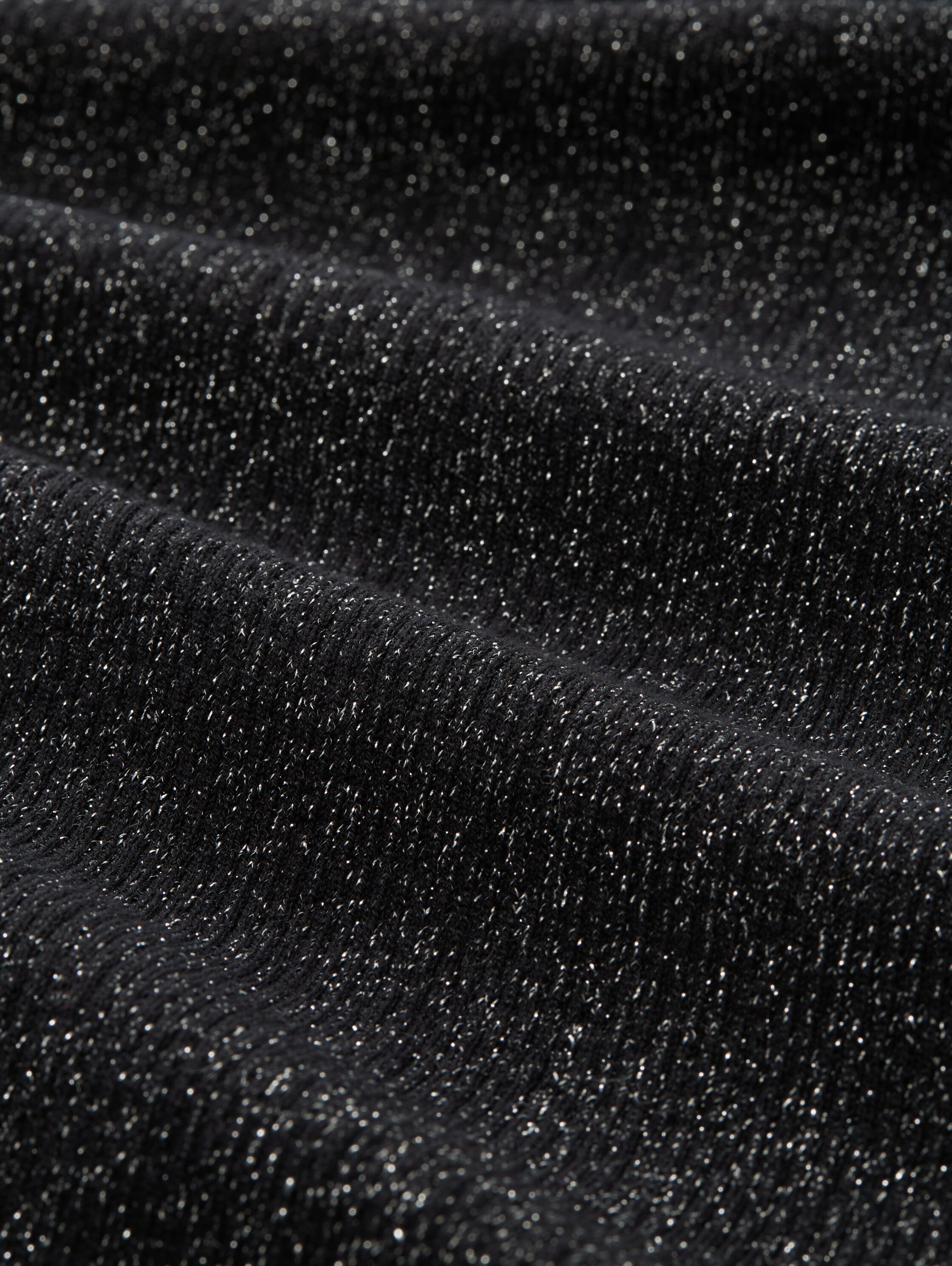Cropped Cardigan mit Glitzer-Effekt - deep_black_1 - 