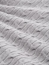 Strickpullover mit Zopfmuster - grey offwhite plated - Material-Ansicht