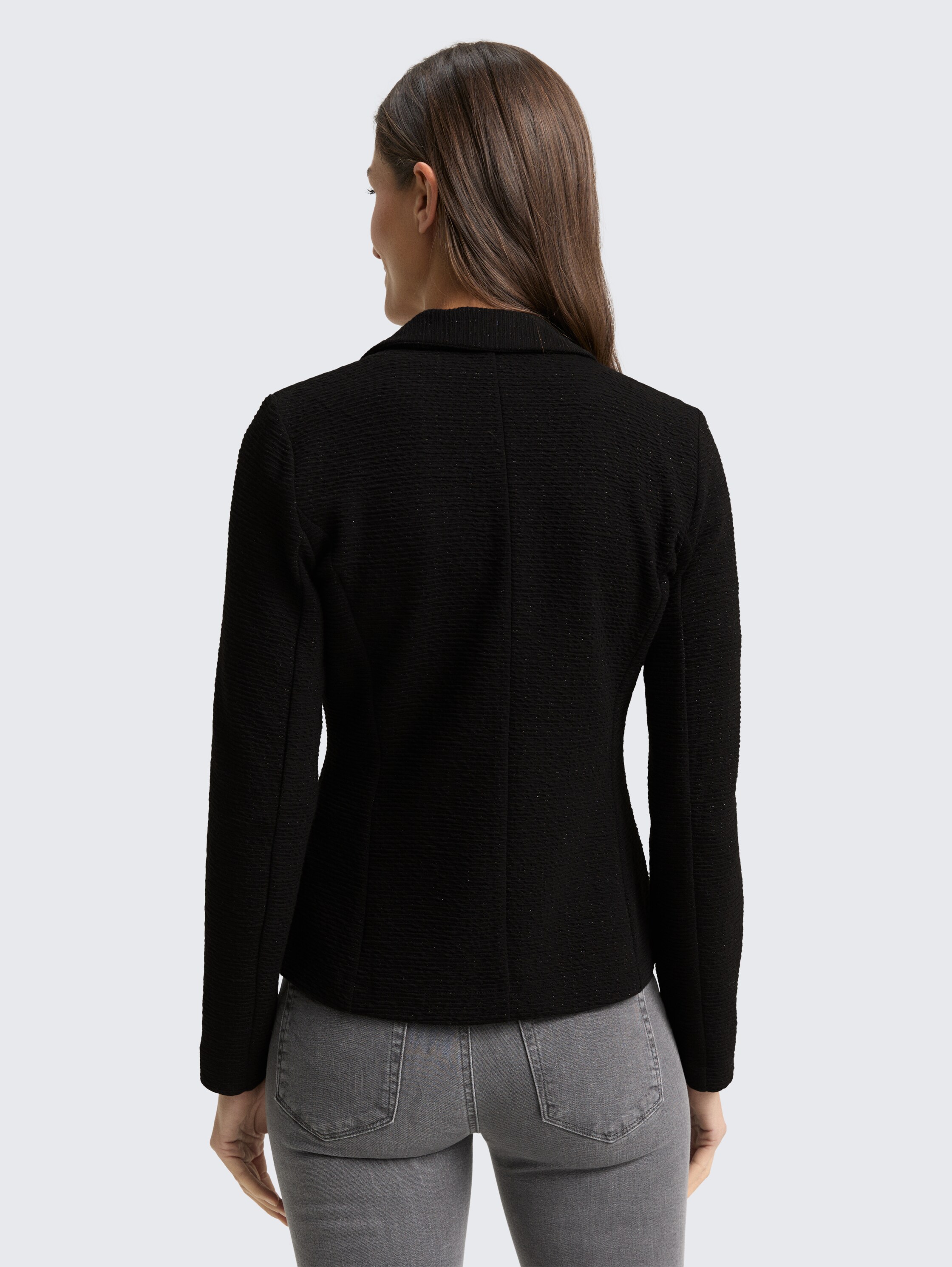 Slim Fit Blazer mit Glitzer-Effekt - deep_black_1 - 