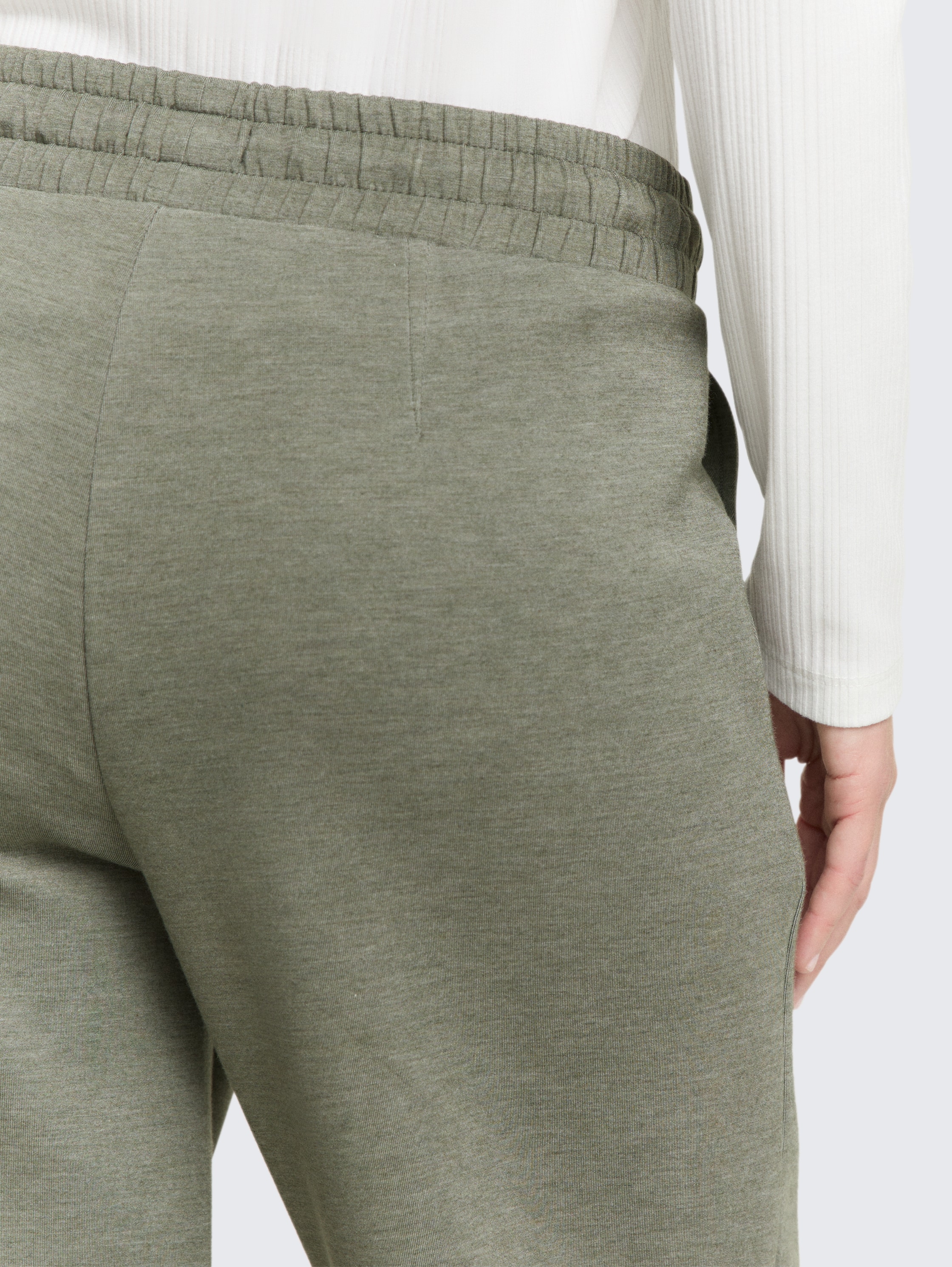 Pantalon droit en scuba - cloudy green melange - Vue détaillée du modèle