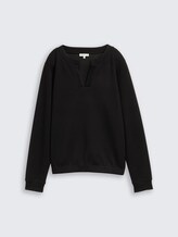 Scuba Sweatshirt mit Strasssteinen - deep black - Vorder-Produkt-Ansicht