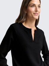 Scuba Sweatshirt mit Strasssteinen - deep black - Detail-Model-Ansicht