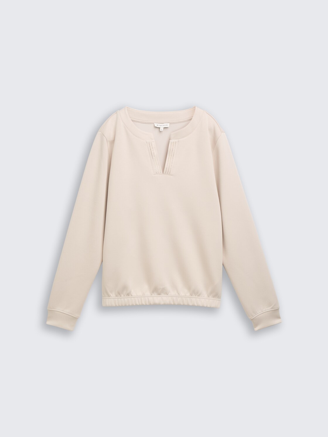 Scuba Sweatshirt mit Strasssteinen - sand stone beige - Vorder-Produkt-Ansicht