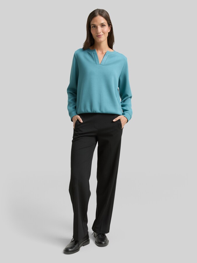 Sweat-shirt en néoprène avec strass par Women, tropical teal