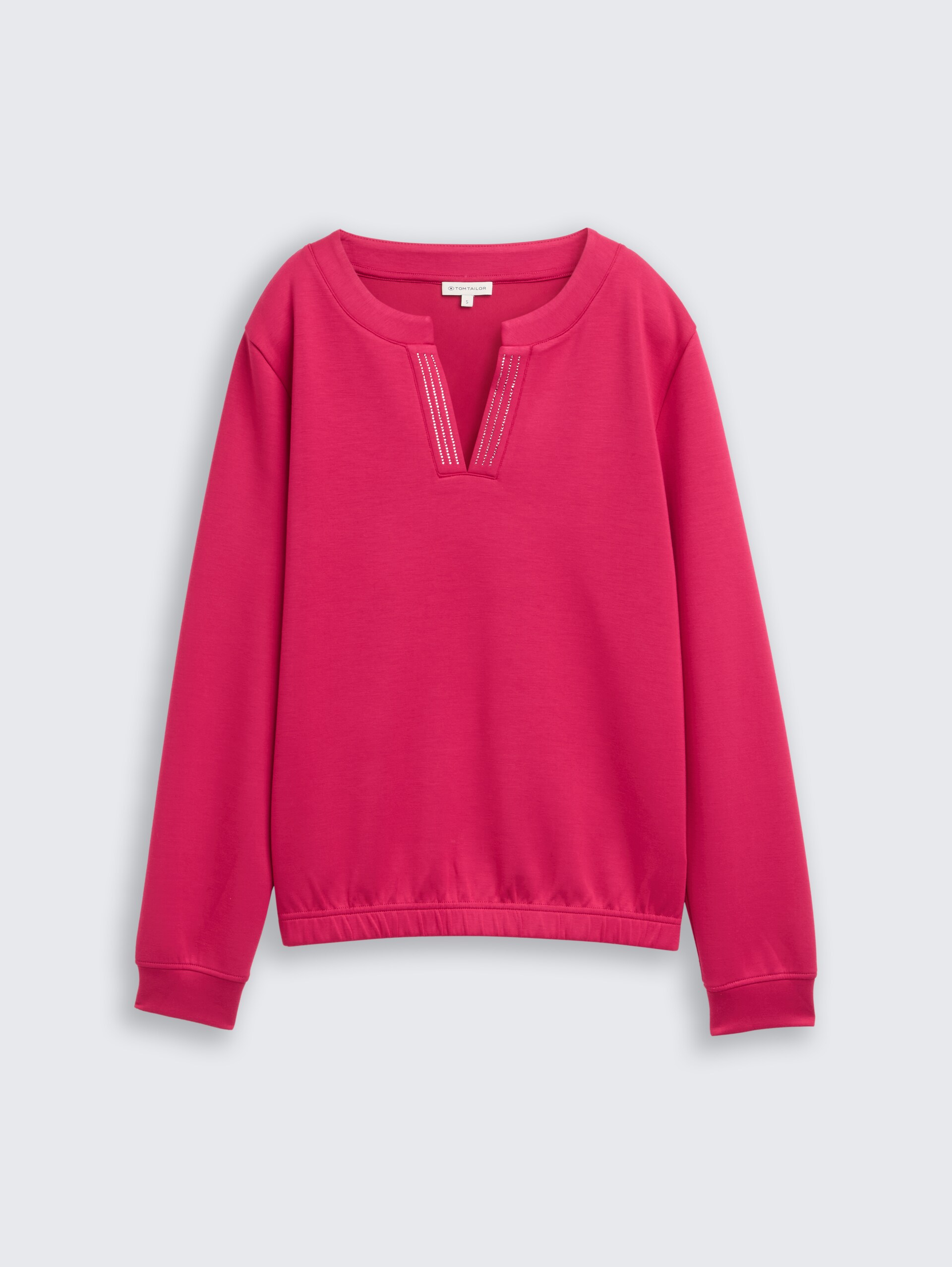 Scuba Sweatshirt mit Strasssteinen - dark pink - Vorder-Produkt-Ansicht