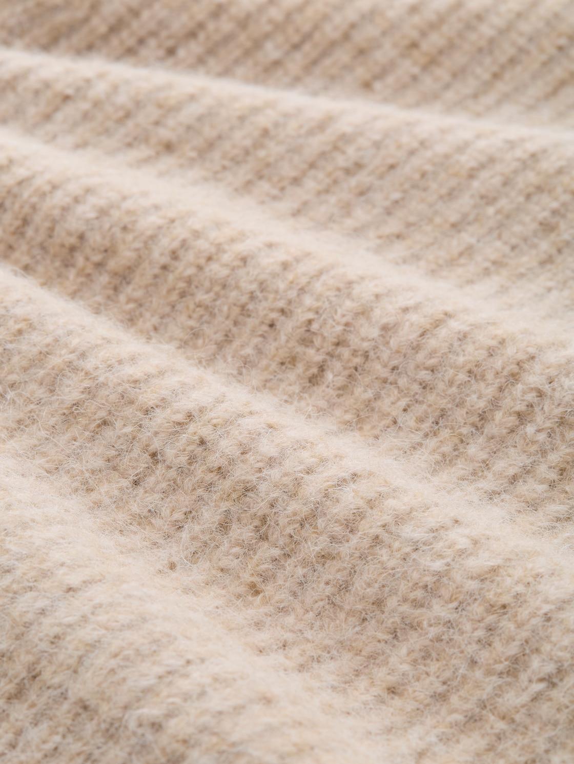 Pullunder mit Stehkragen - cosy beige melange - Material-Ansicht