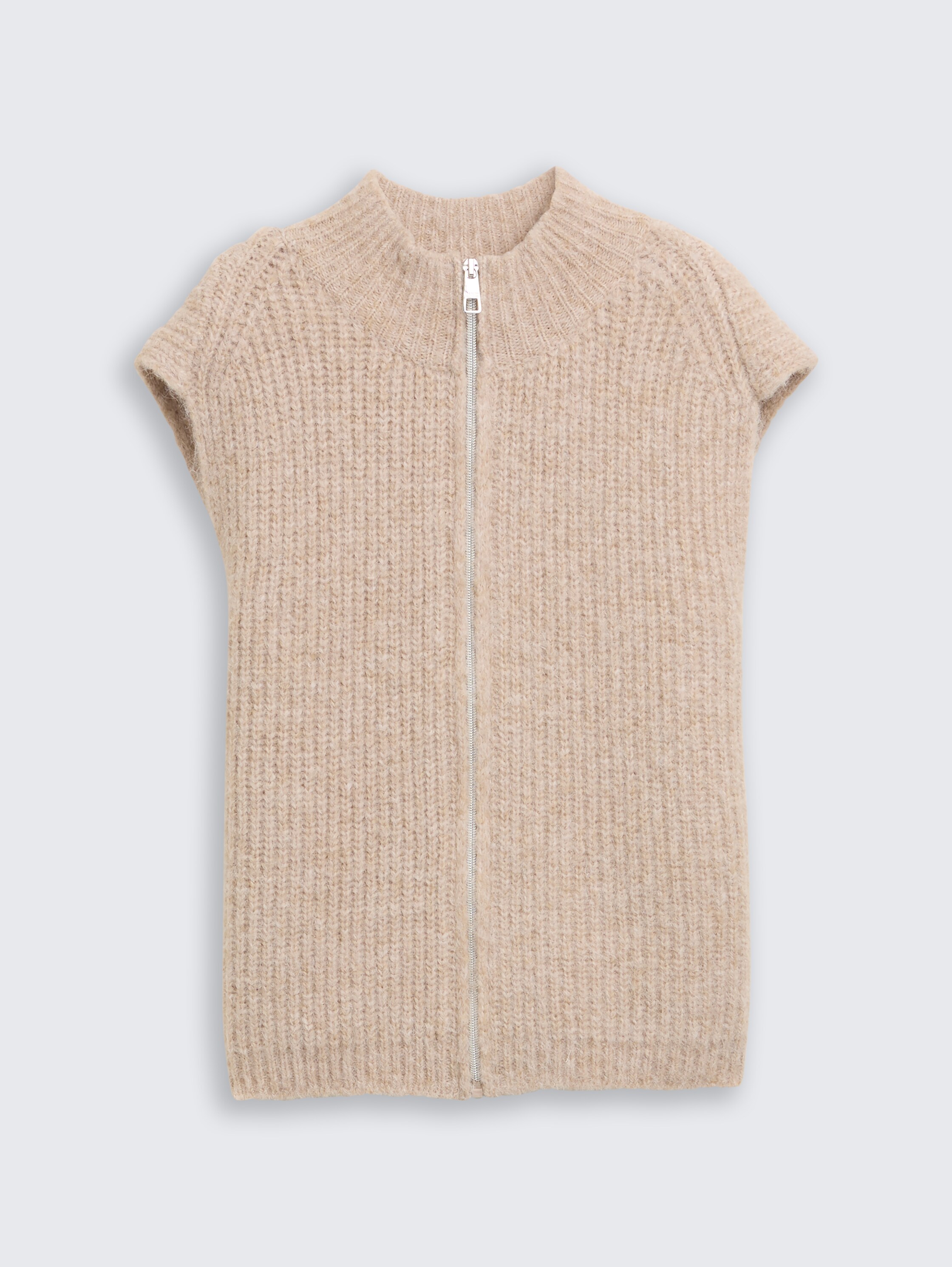 Pullunder met opstaande kraag - cosy_beige_melange - 