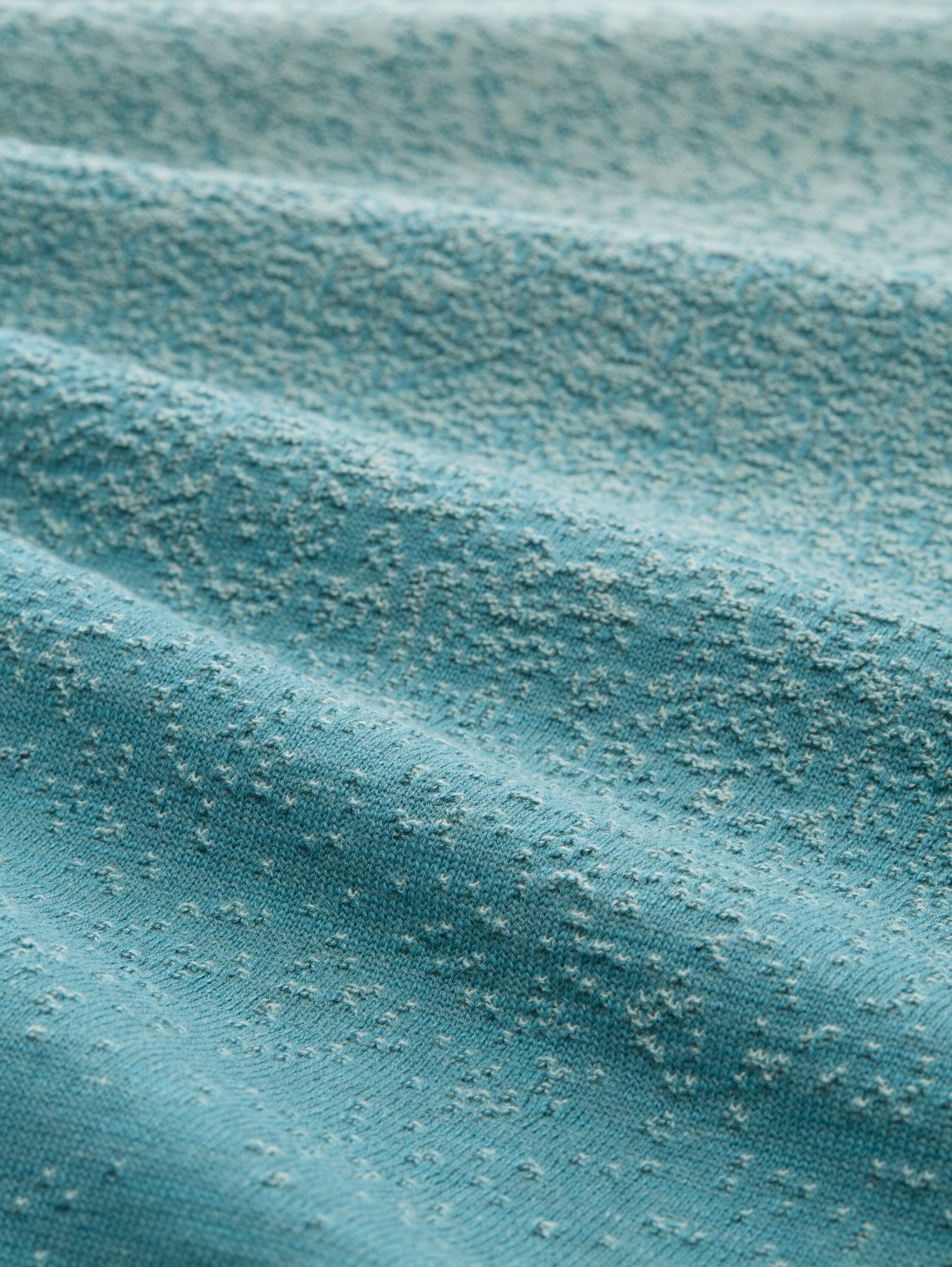 Losvallende gebreide trui met kleurverloop - teal_degrade_design - 