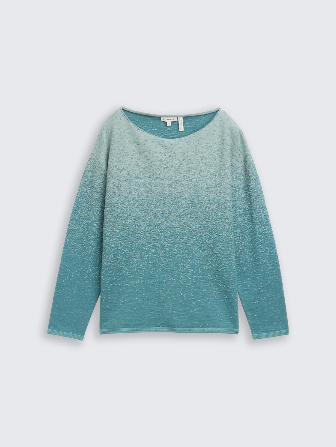 Loose Fit Strickpullover mit Farbverlauf - teal degrade design