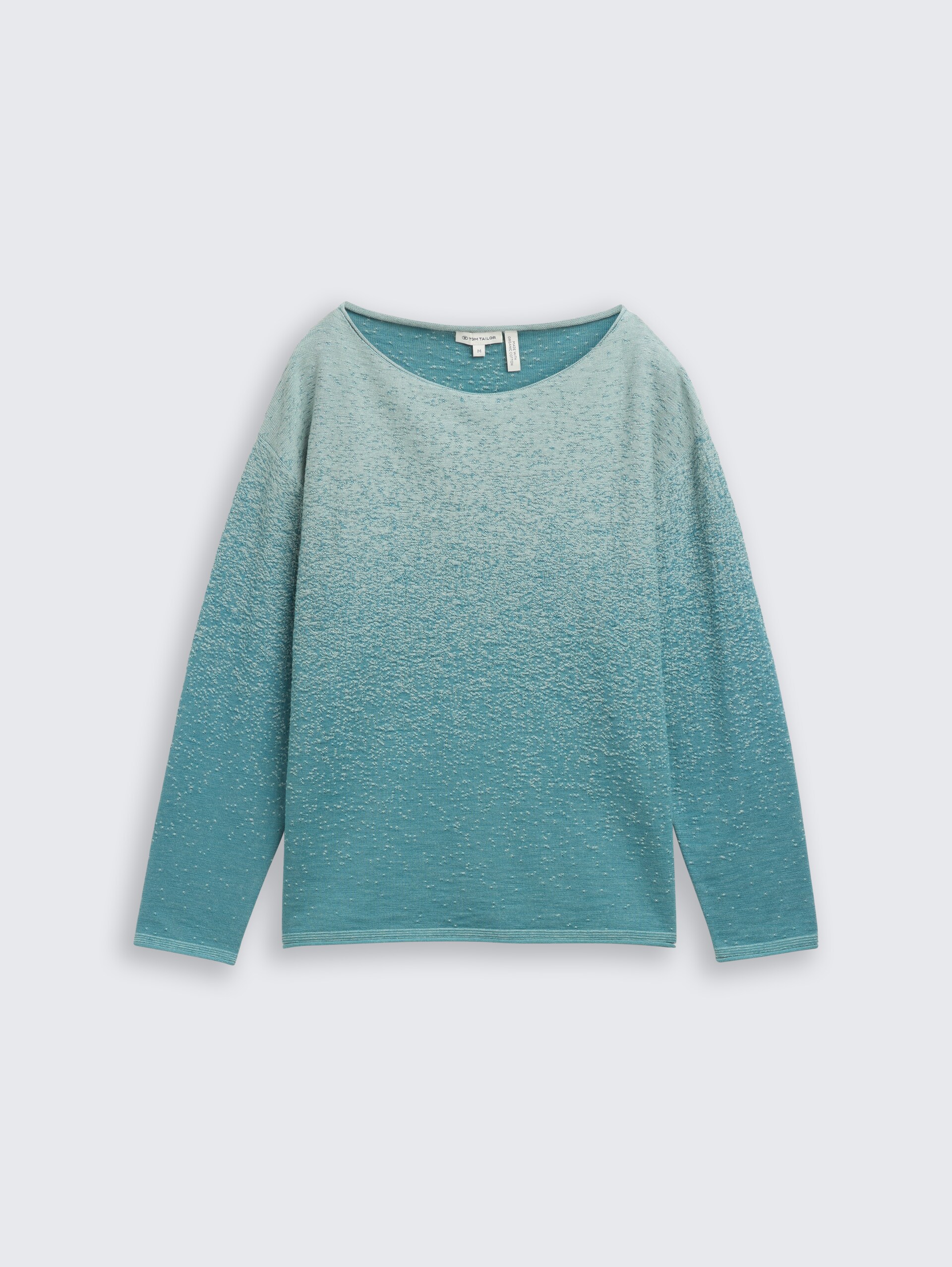 Loose Fit Strickpullover mit Farbverlauf - teal degrade design