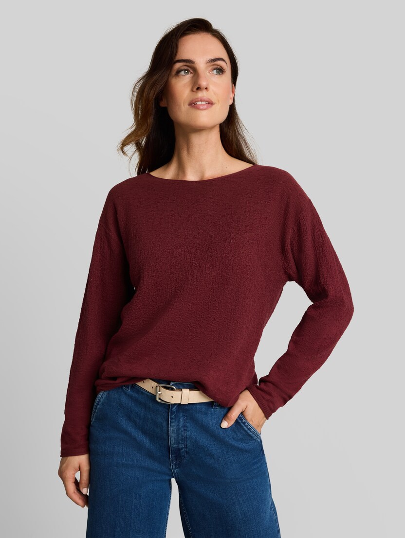 Losvallende gebreide trui met kleurverloop door Women, gravel beige plum degrade