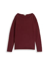 Ausgewählt, Loose Fit Strickpullover mit Farbverlauf von Tom Tailor, rot