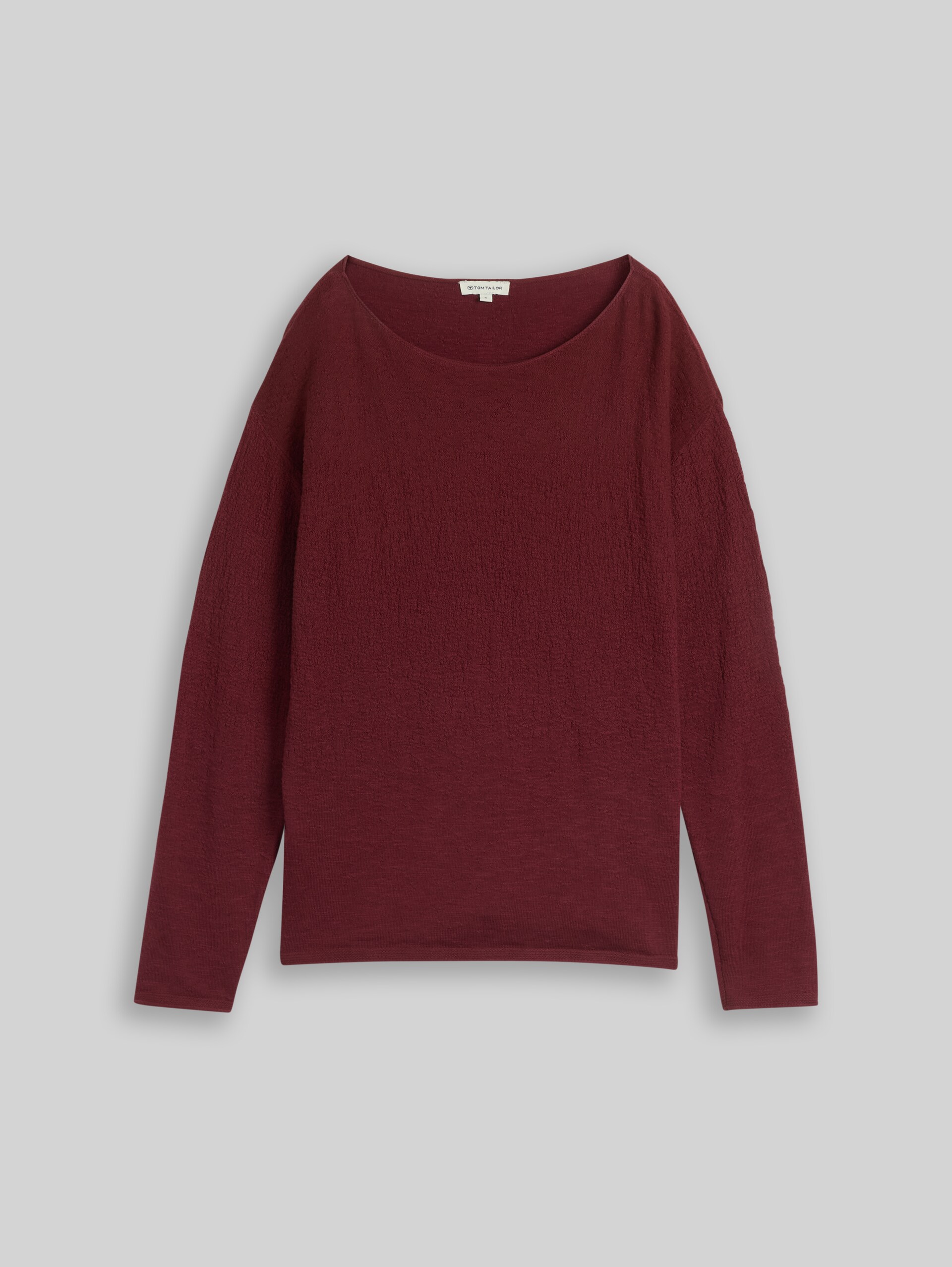 Loose Fit Strickpullover mit Farbverlauf - gravel beige plum degrade