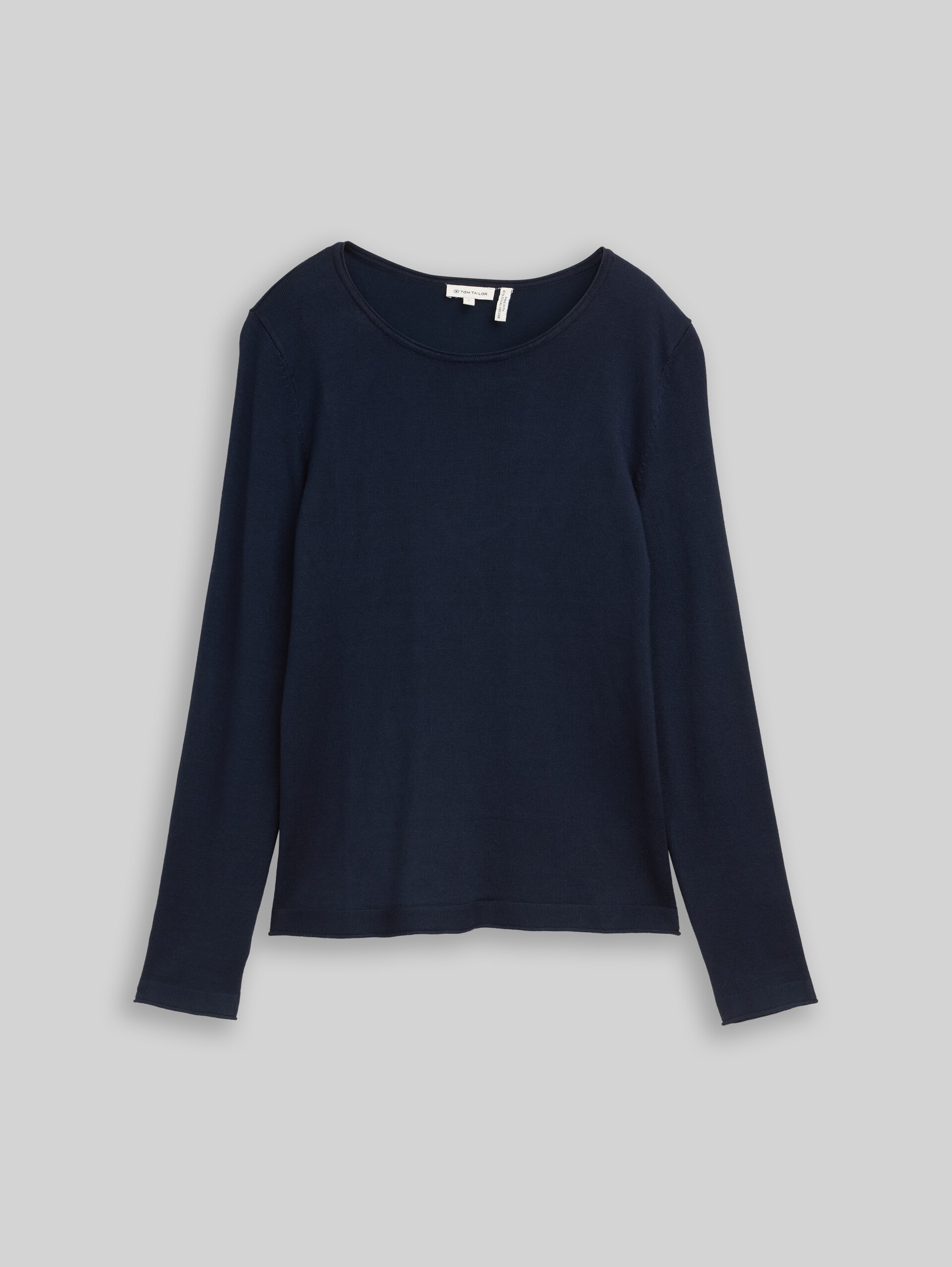 Pull basique en maille à col rond - sky captain blue