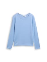 Non sélectionné, Pull basique en maille à col rond par Tom Tailor, bleu