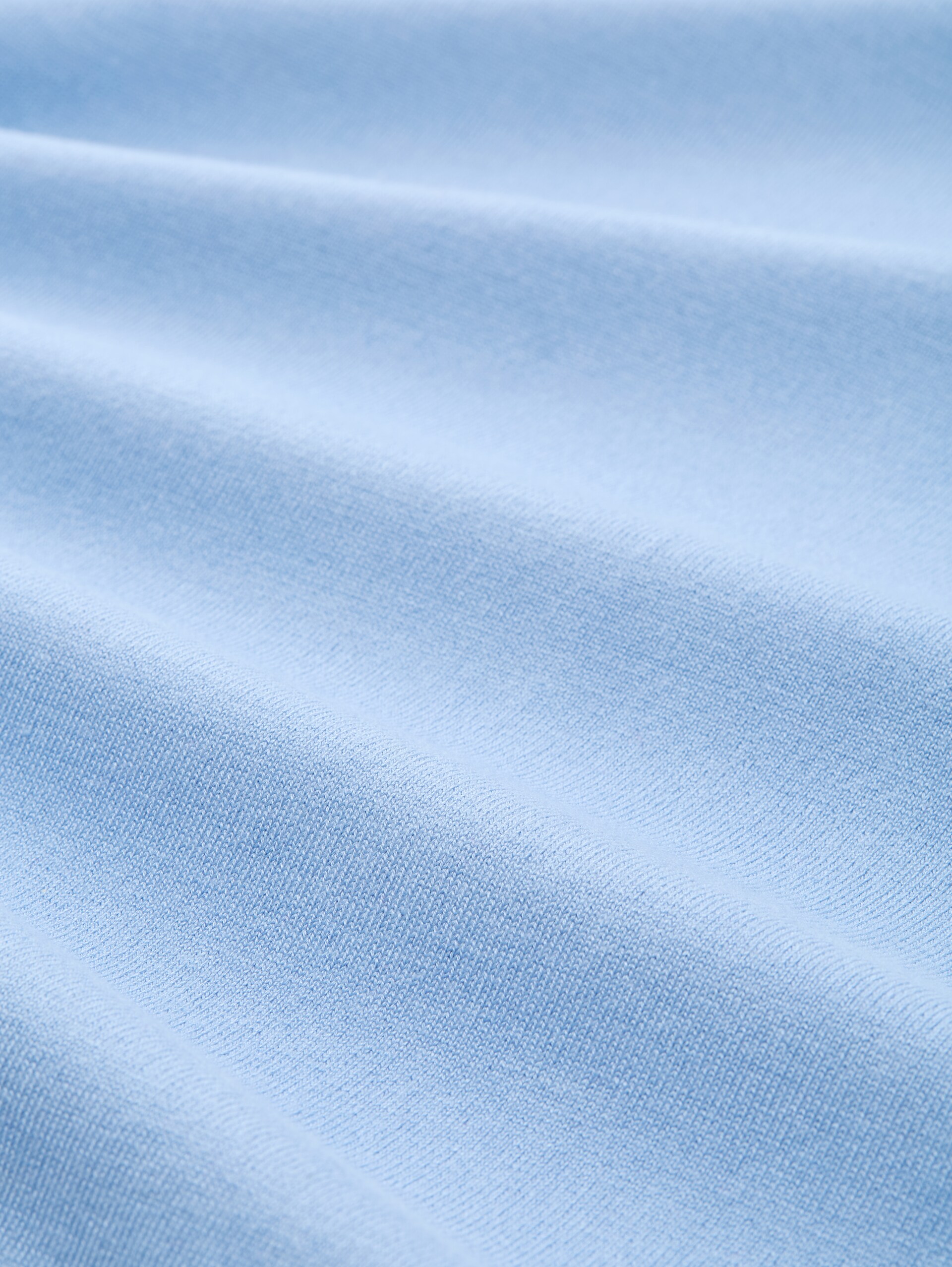 Pull basique en maille à col rond - light fjord blue - Vue de la matière
