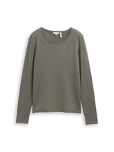 Sélectionné, Pull basique en maille à col rond par Tom Tailor, verdoyant