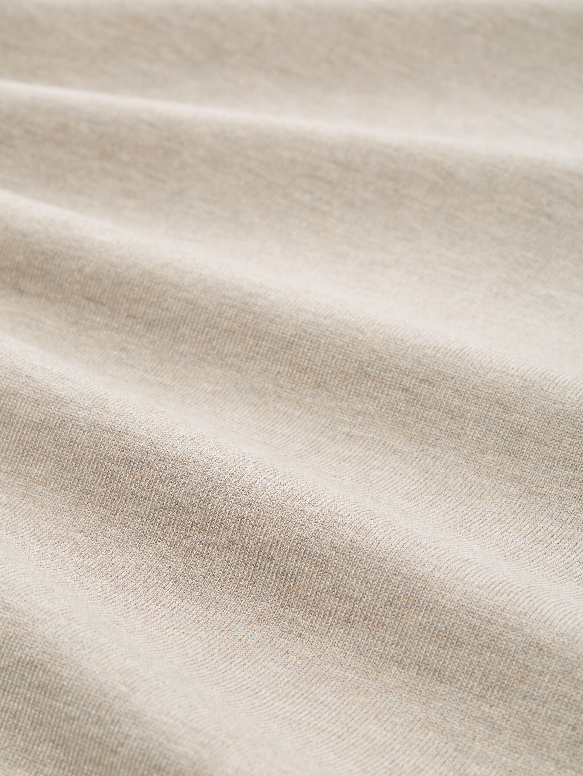 Basic Strickpullover mit Rundhalsausschnitt - dark clouds grey melange - Material-Ansicht