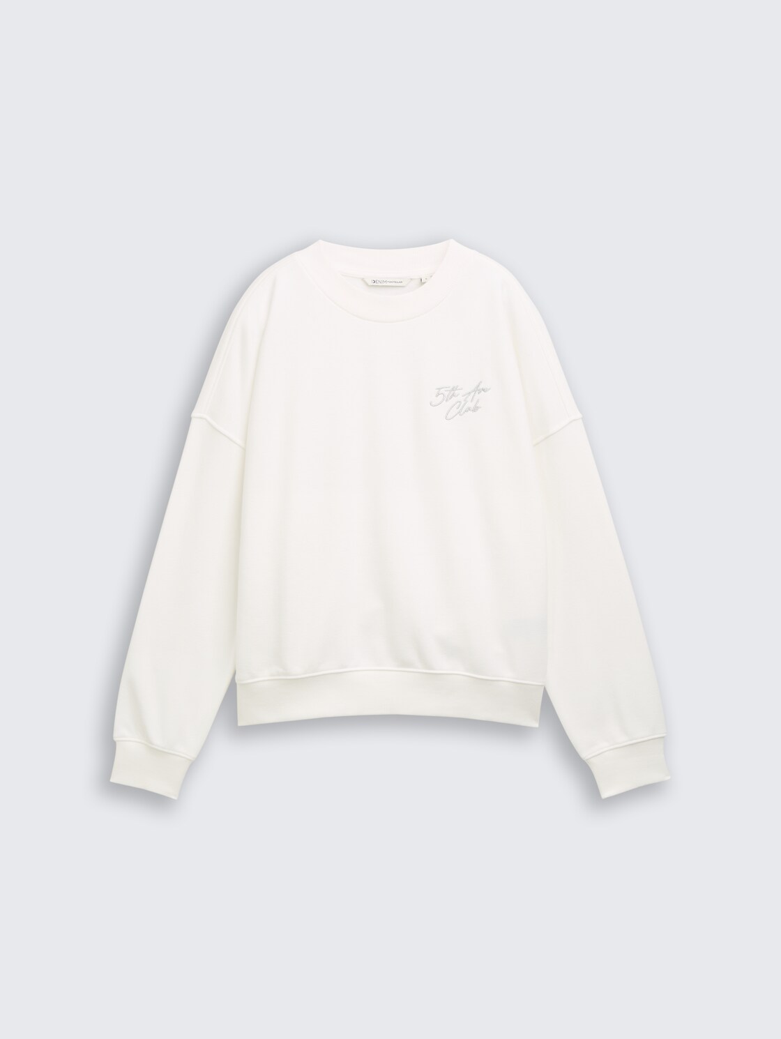 Sweatshirt mit Glitzer-Stickerei - off white - Vorder-Produkt-Ansicht