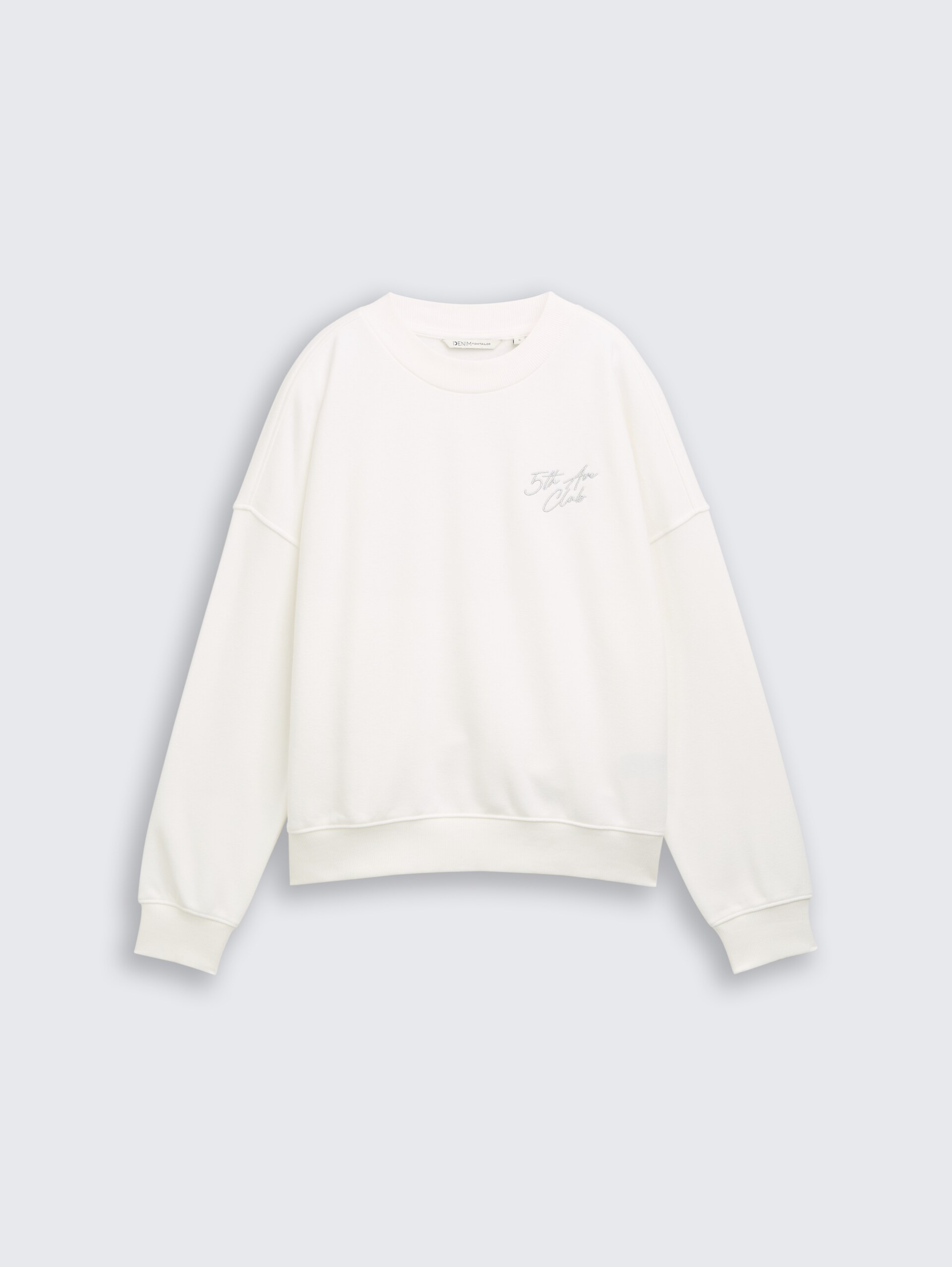 Sweatshirt mit Glitzer-Stickerei - off white - Vorder-Produkt-Ansicht