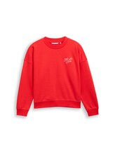 Niet geselecteerd, Sweatshirt met glitterborduursel door , rood