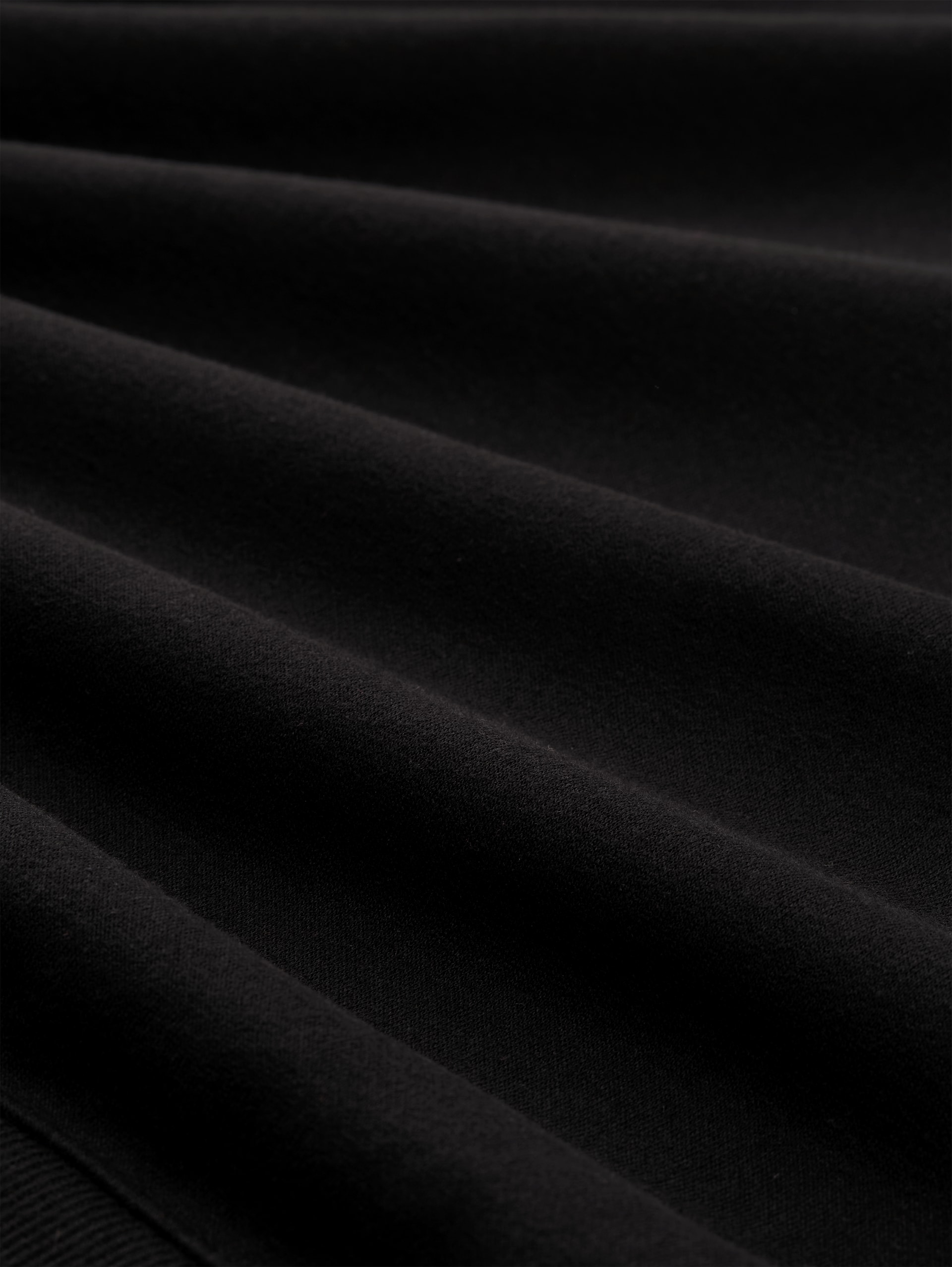 Sweatshirt mit Glitzer-Stickerei - deep black - Material-Ansicht