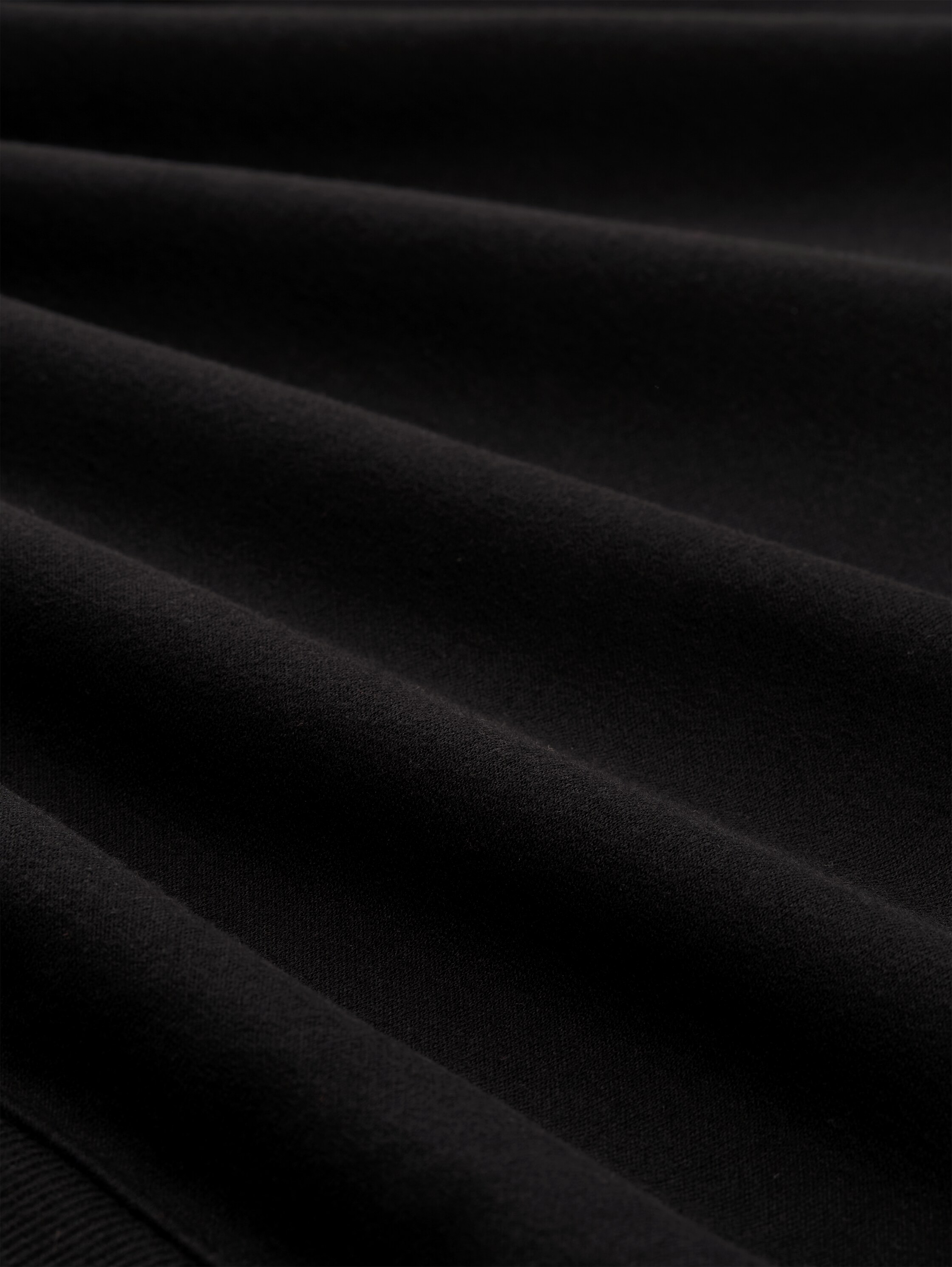 Sweatshirt mit Glitzer-Stickerei - deep black - Material-Ansicht