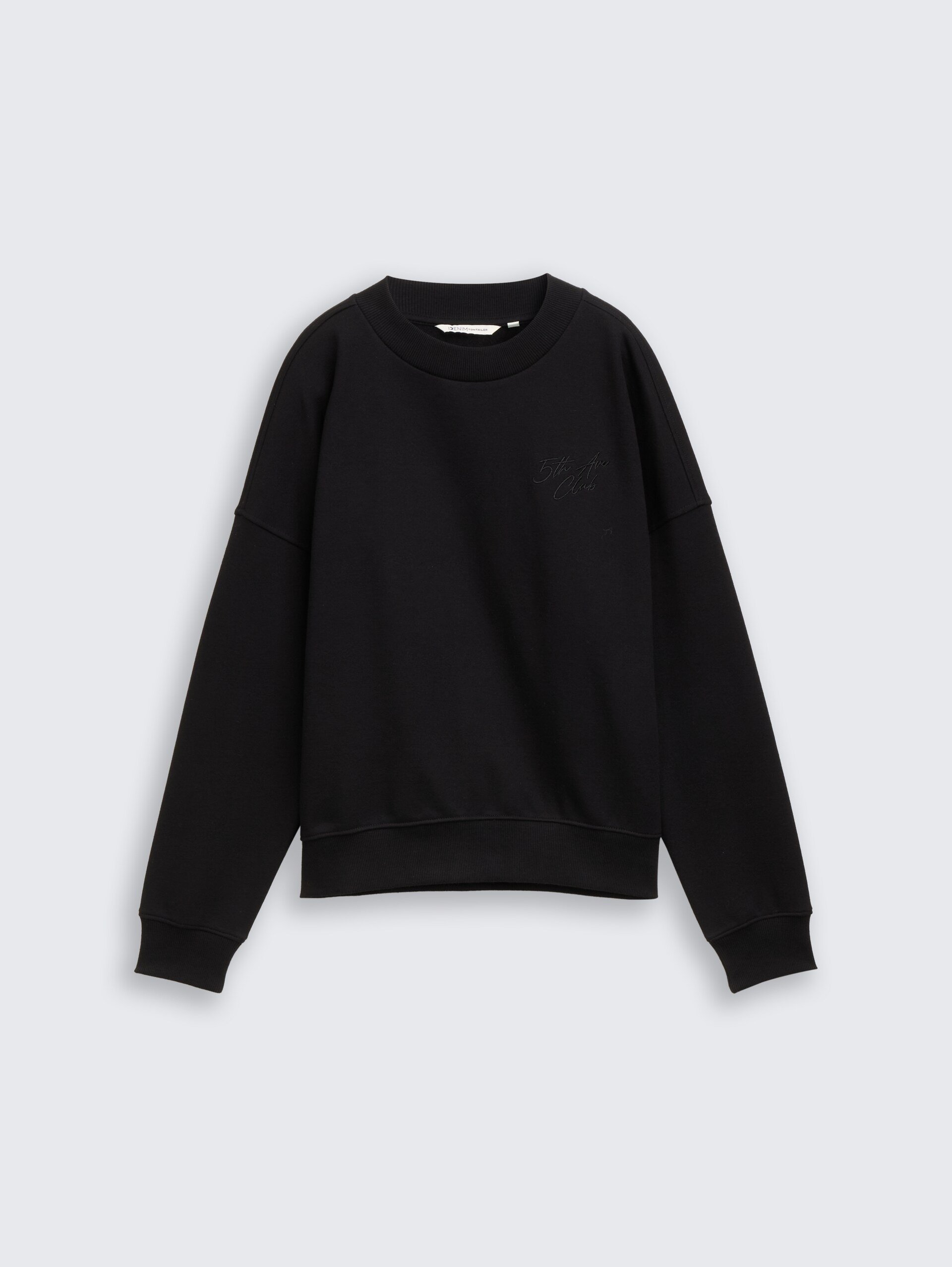 Sweatshirt mit Glitzer-Stickerei - deep black - Vorder-Produkt-Ansicht