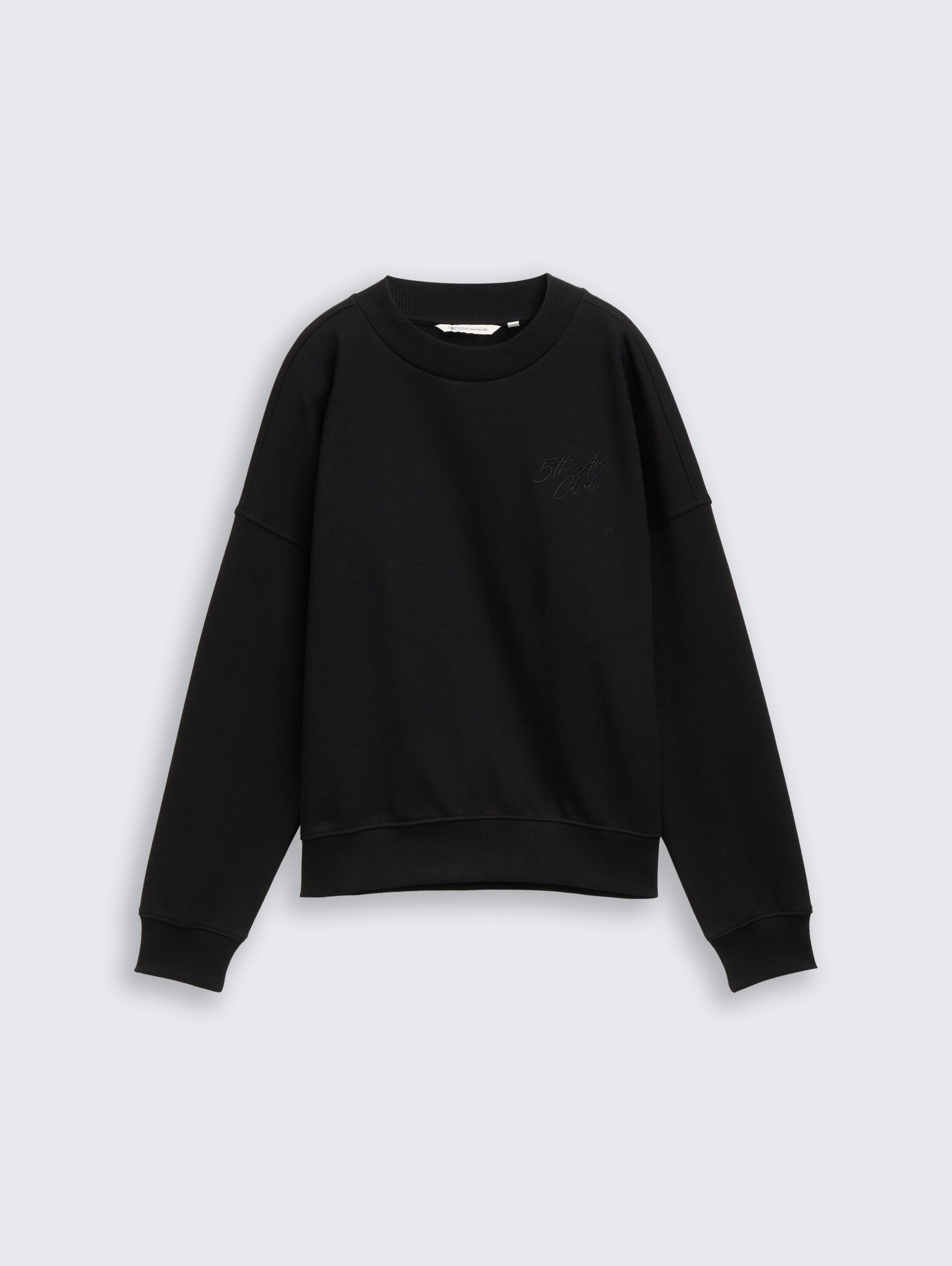 Sweatshirt mit Glitzer-Stickerei - deep black - Vorder-Produkt-Ansicht