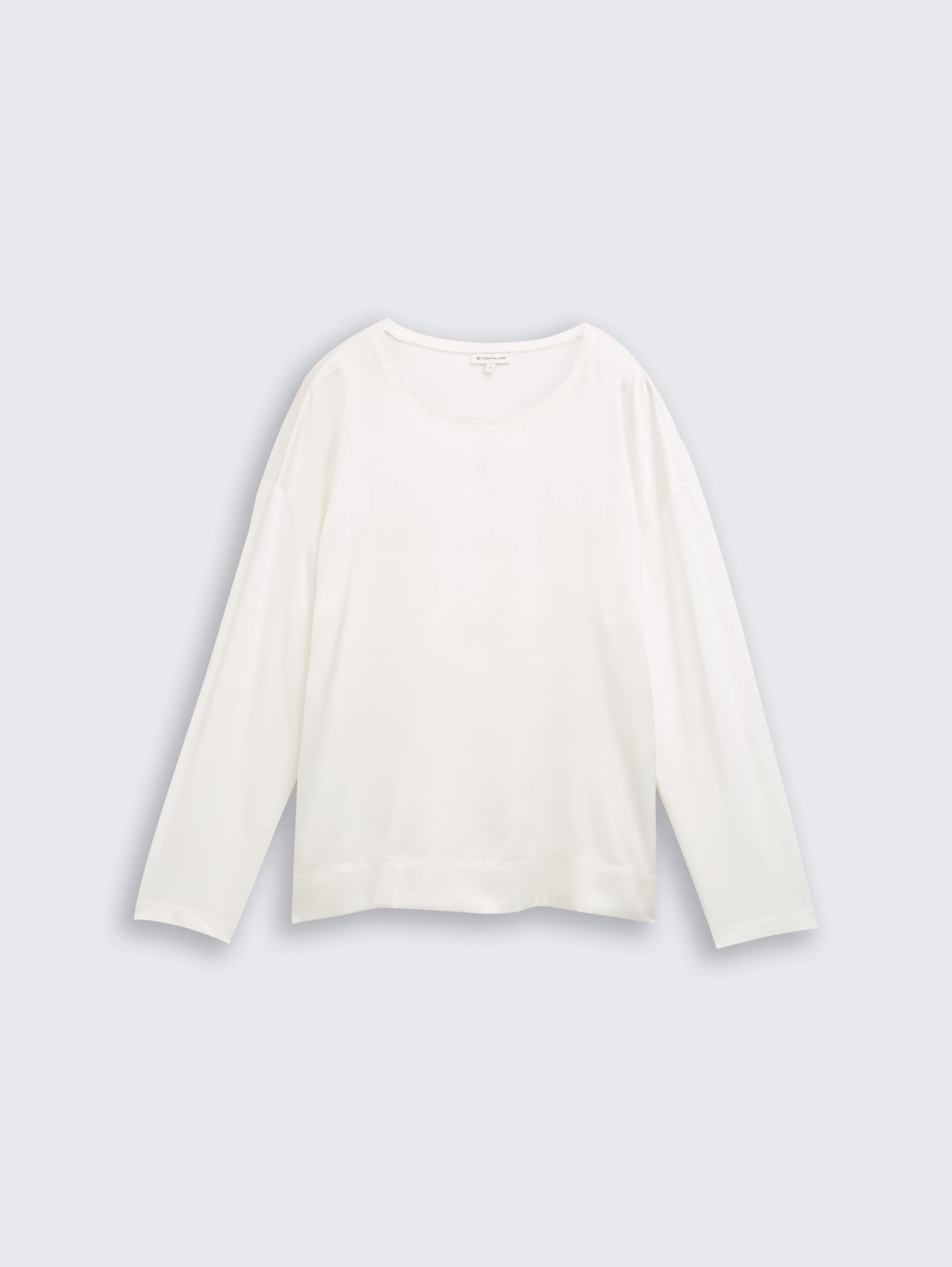 Loose Fit Langarmshirt im Material-Mix - whisper_white - 