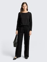 T-shirt à manches longues avec effet pailleté - pinstripe with lurex - Vue de face du modèle