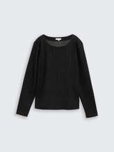 T-shirt à manches longues avec effet pailleté - pinstripe with lurex - Vue de face du produit