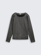 Langarmshirt mit Glitzer-Effekt - glitter fabric - Vorder-Produkt-Ansicht