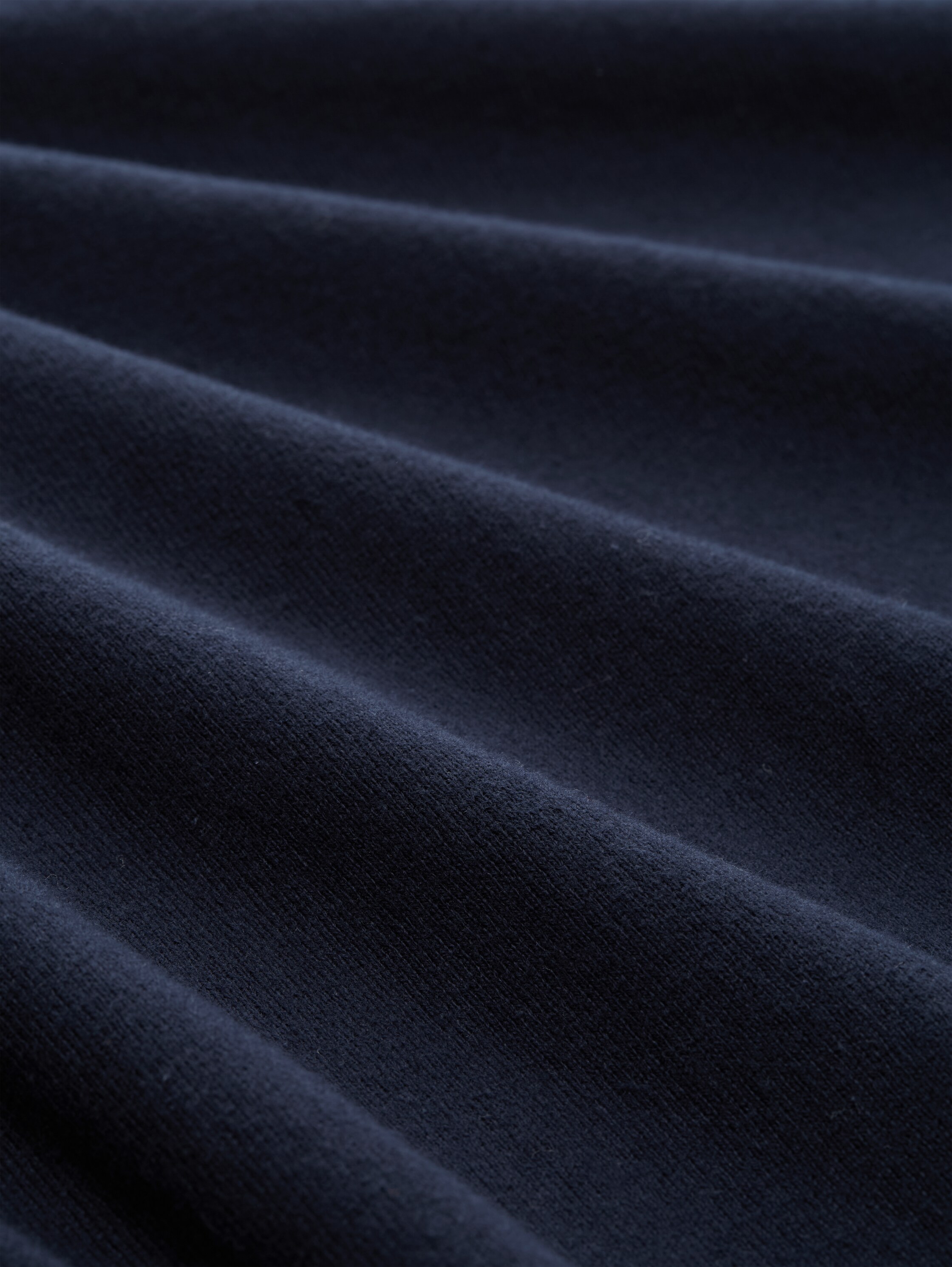 Basic Strickpullover aus Baumwolle - sky captain blue - Material-Ansicht