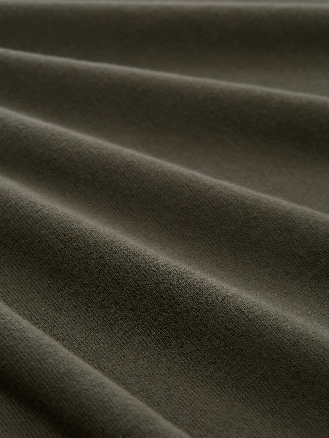 Basic Strickpullover aus Baumwolle - Deep Forest Green - Material-Ansicht