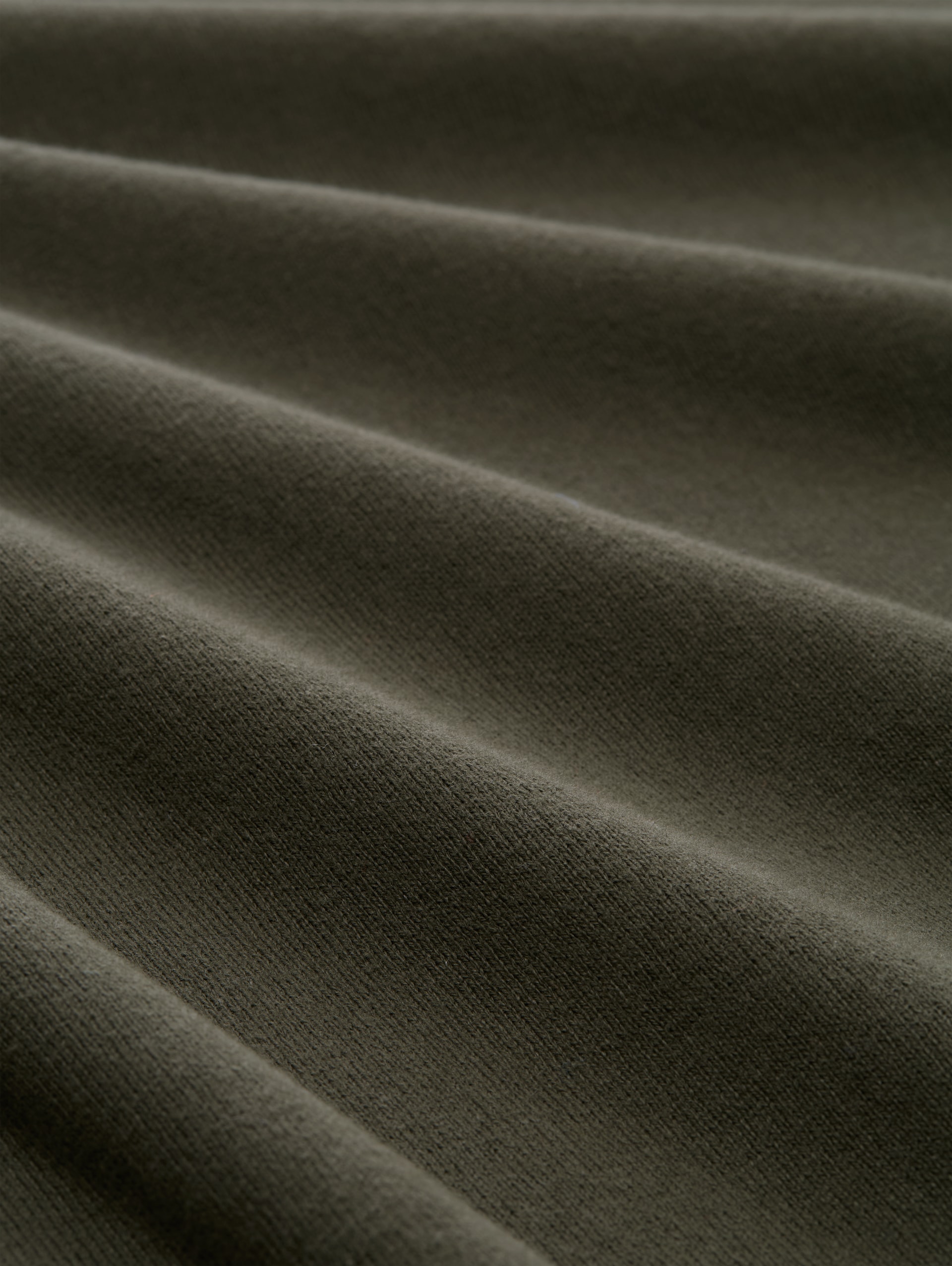Basic knitted jumper in cotton - Deep Forest Green - Material view