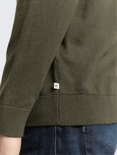 Pull en maille basique en coton - Deep Forest Green - Vue détaillée du modèle