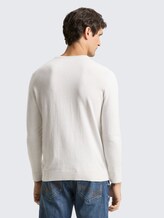 Pull en maille basique en coton - Soft Vanilla Melange