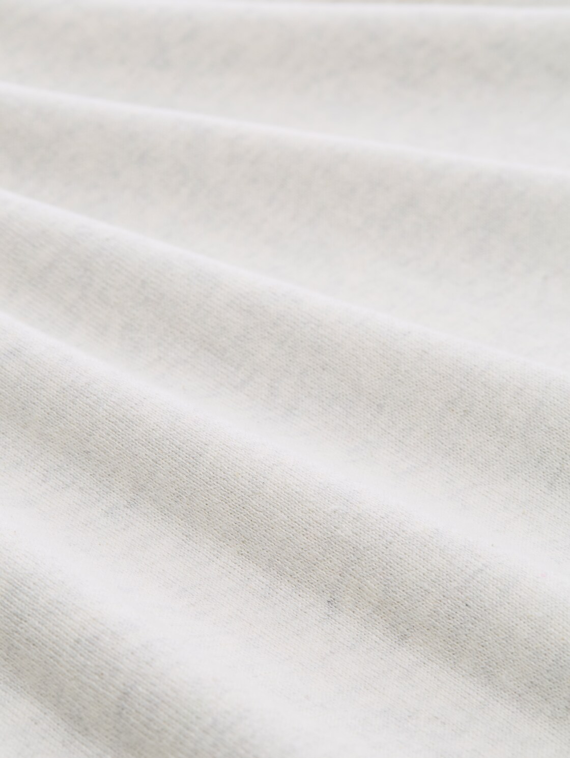 Basic Strickpullover aus Baumwolle - Soft Vanilla Melange - Material-Ansicht