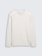 Pull en maille basique en coton - Soft Vanilla Melange