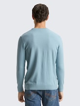 Pull en maille basique en coton - tourmaline