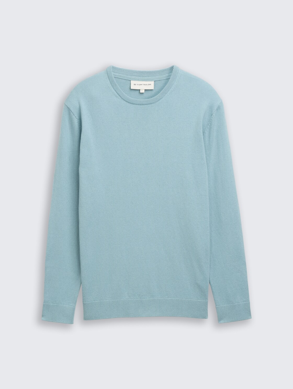 Basic Strickpullover aus Baumwolle - tourmaline