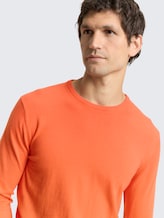 Pull en maille basique en coton - pale red - Vue détaillée du modèle