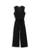 Ausgewählt, Jumpsuit mit Bindegürtel von Tom Tailor, schwarz