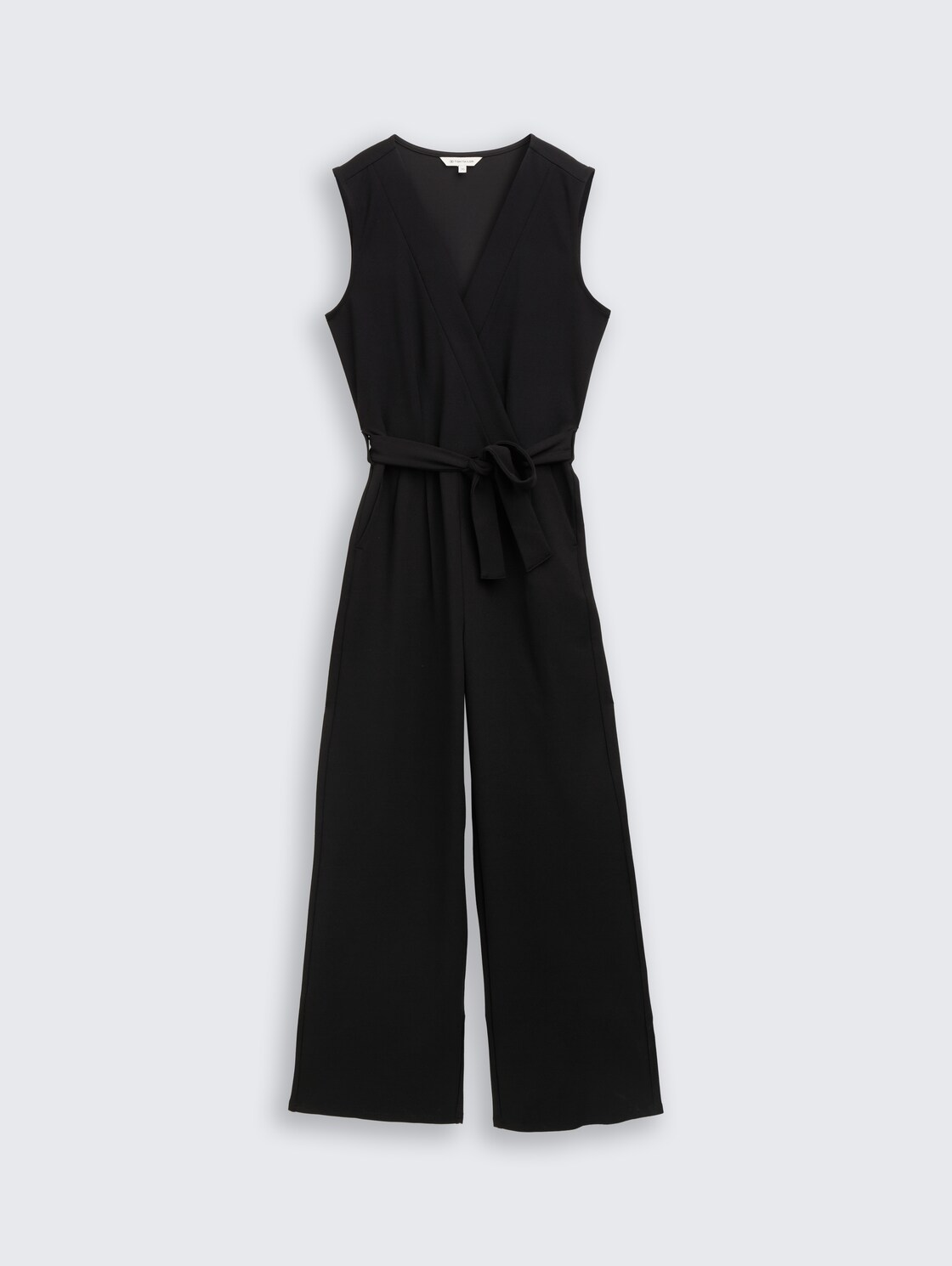 Jumpsuit mit Bindegürtel - deep black - Vorder-Produkt-Ansicht
