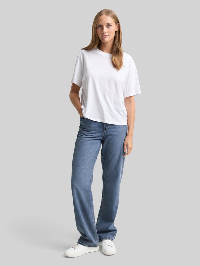 TTELIN STRAIGHT jeans door Denim Female, Tinted Blue Denim